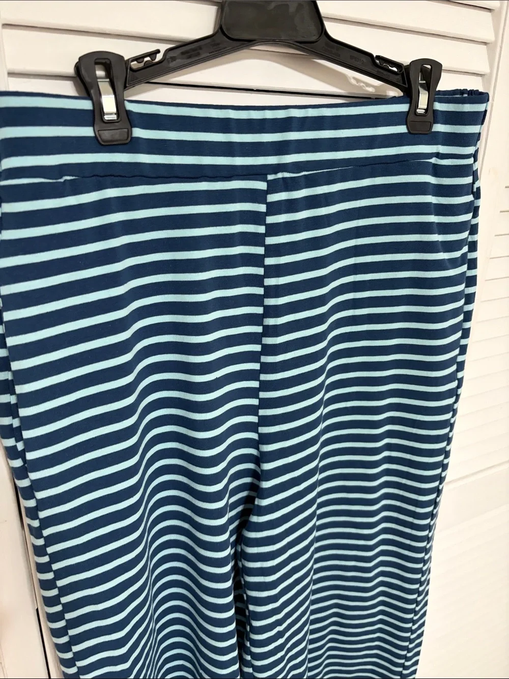 Striped Two-Piece Wide-Leg pant /tube top Set - Blue/lightblue